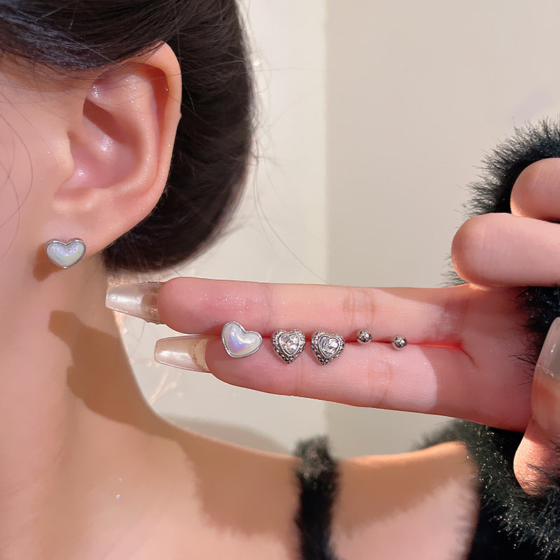 Earring Set Stud Sweet Temperament Simple Love XEA1986