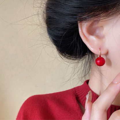 Earring Hook Ankola Red High Heels Pearl XEA2040