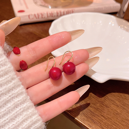 Earring Hook Ankola Red High Heels Pearl XEA2040