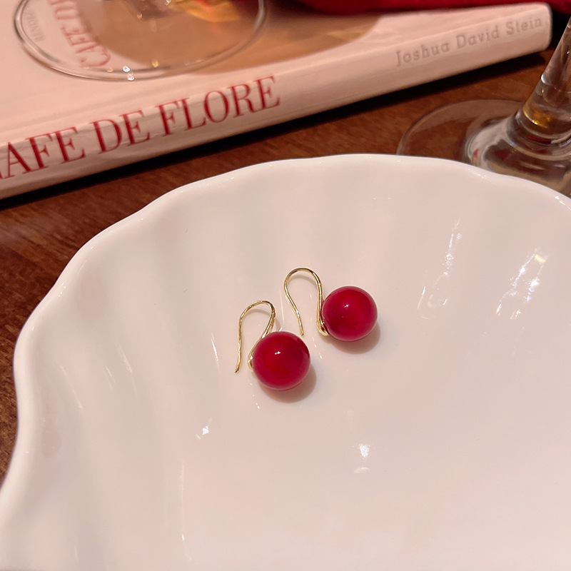 Earring Hook Ankola Red High Heels Pearl XEA2040