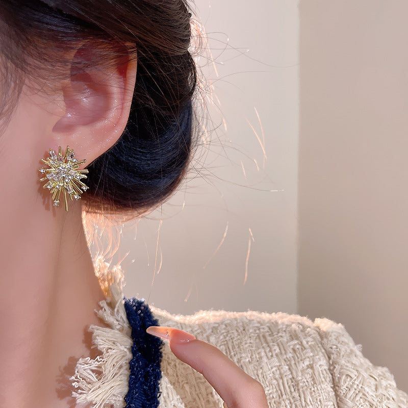 Earring Stud Super Shiny Full Diamond Fireworks XEA2051