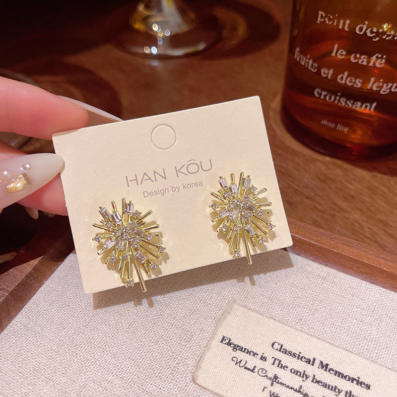 Earring Stud Super Shiny Full Diamond Fireworks XEA2051