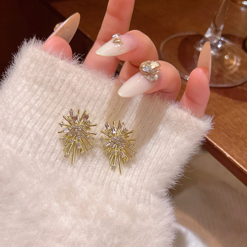 Earring Stud Super Shiny Full Diamond Fireworks XEA2051