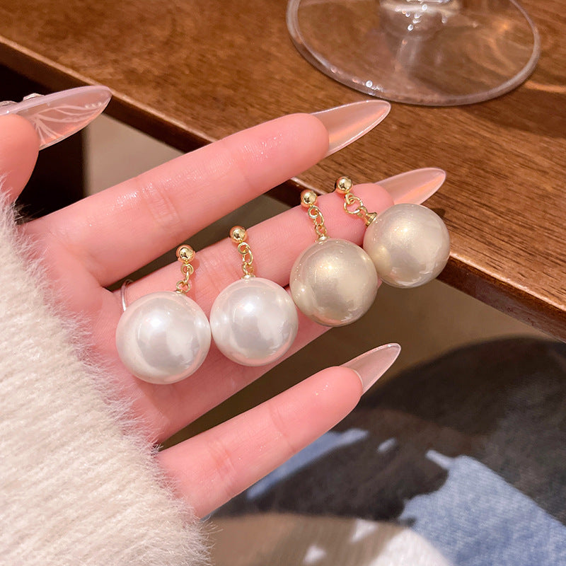 Earring Stud Light Luxury Niche Elegant Temperament Large Pearl XEA2065