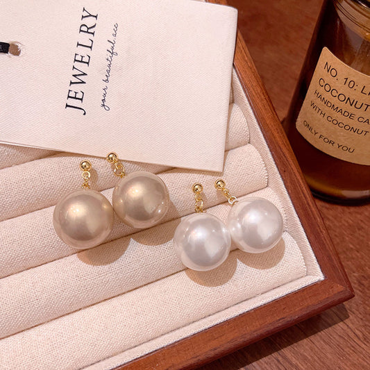Earring Stud Light Luxury Niche Elegant Temperament Large Pearl XEA2065