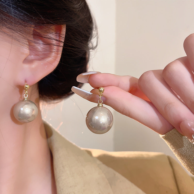 Earring Stud Light Luxury Niche Elegant Temperament Large Pearl XEA2065