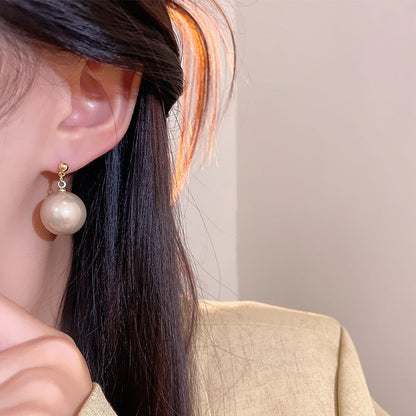 Earring Stud Light Luxury Niche Elegant Temperament Large Pearl XEA2065