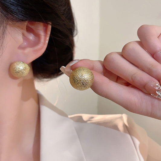 Earring Stud Retro High End Small Bean XEA2069