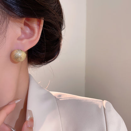 Earring Stud Retro High End Small Bean XEA2069