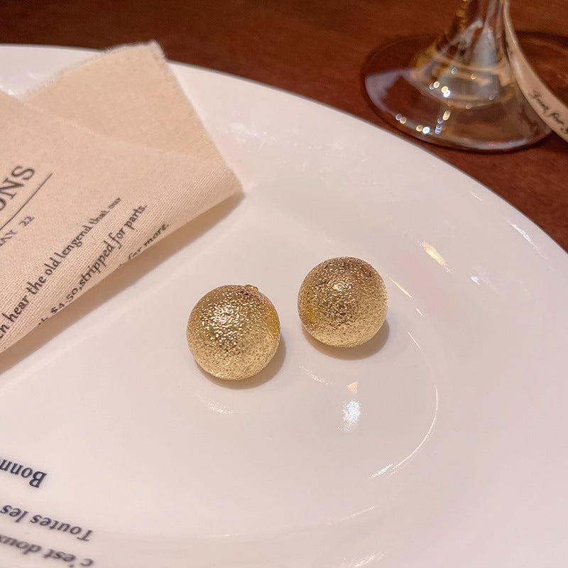 Earring Stud Retro High End Small Bean XEA2069