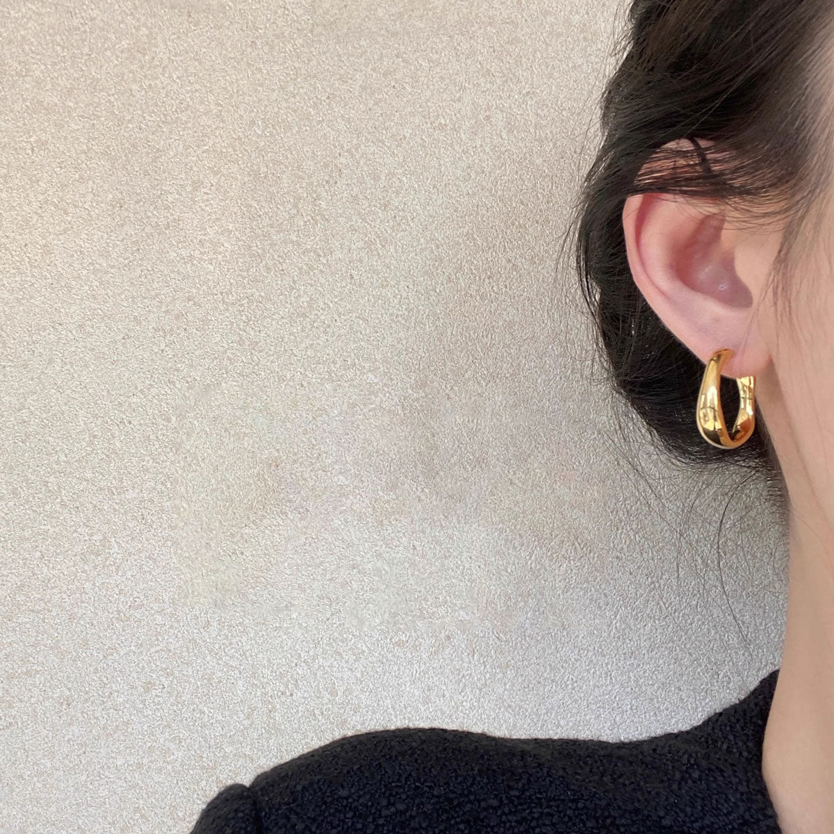 Earring Stud Minimalist Style Simple C Shaped XEA2085