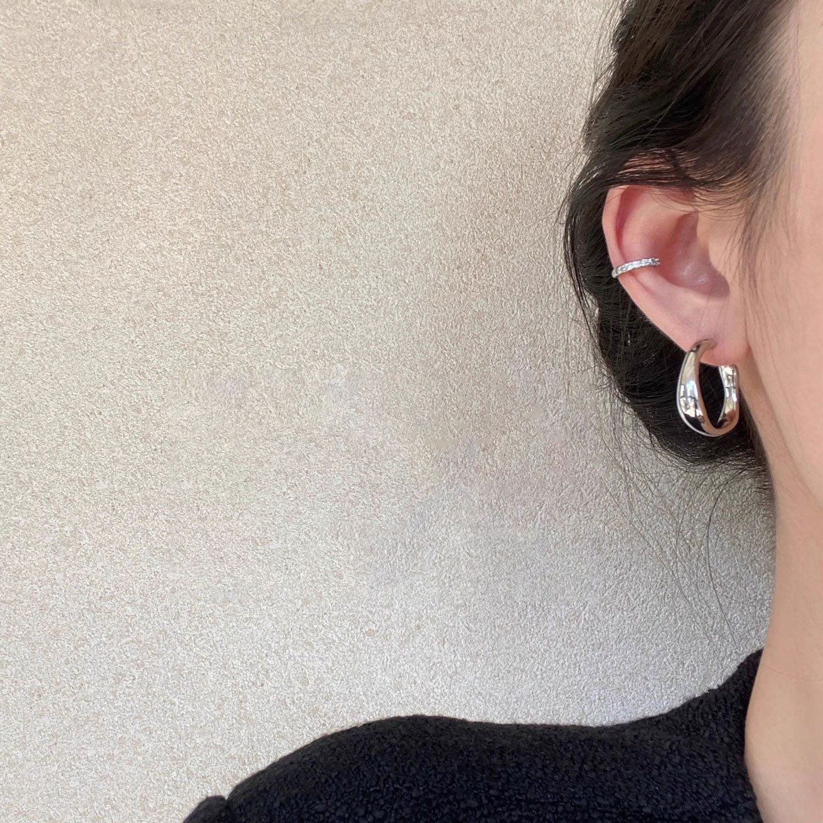 Earring Stud Minimalist Style Simple C Shaped XEA2085