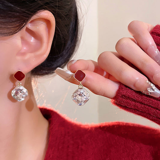 Earring Stud Geometric Super Shiny Large Diamond XEA2088