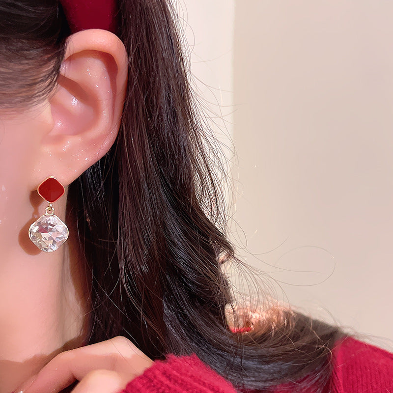 Earring Stud Geometric Super Shiny Large Diamond XEA2088