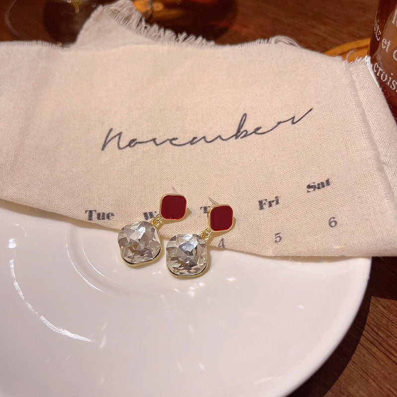 Earring Stud Geometric Super Shiny Large Diamond XEA2088