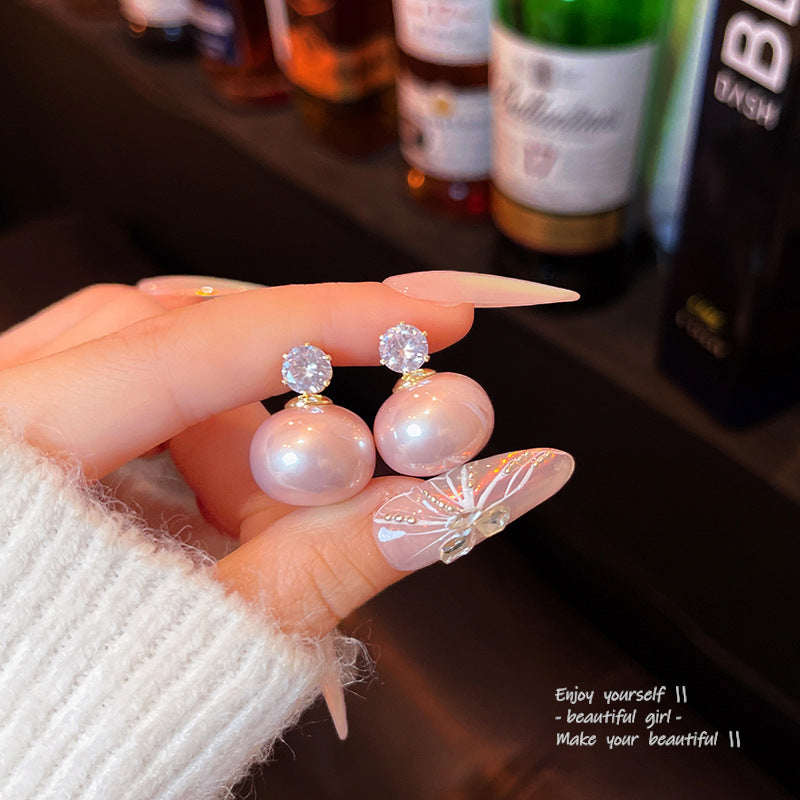 Earring Stud Elegant High Grade Steamed Bead Pearl XEA2098