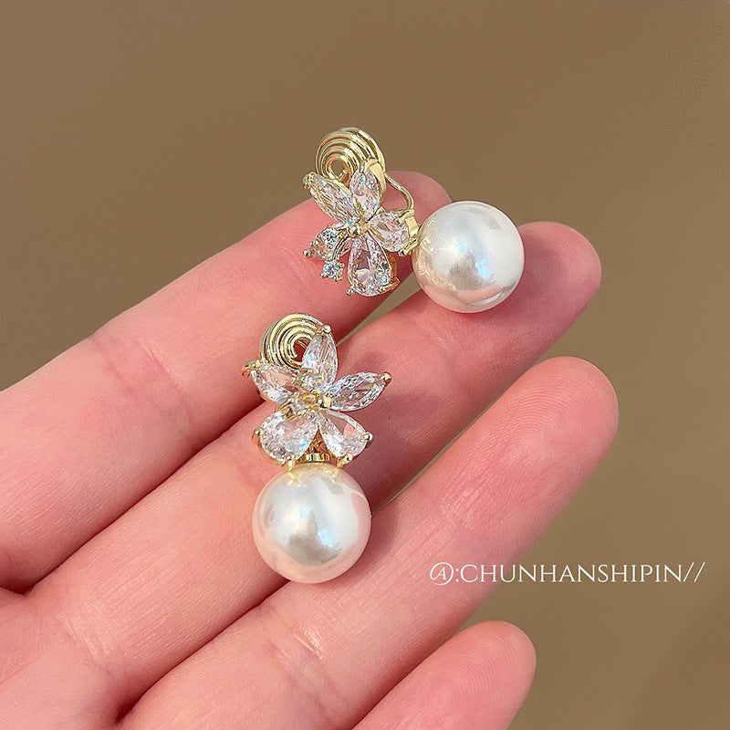 Earring Stud Hot Style Zircon Flower XEA2230