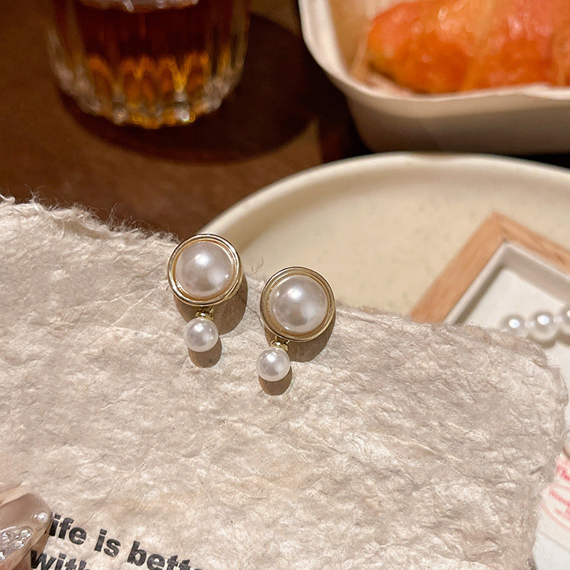 Earring Stud Simple Temperament Large and Small Pearl XEE5944