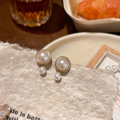 Earring Stud Simple Temperament Large and Small Pearl XEE5944