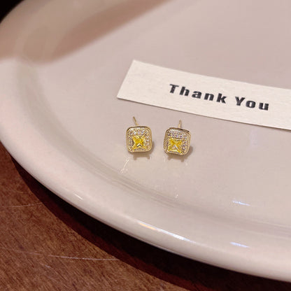 Earring Stud Niche High End Small Exquisite Zircon XEE6291