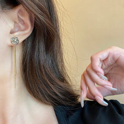 Earring Stud Long Tassel Zircon XLA1000