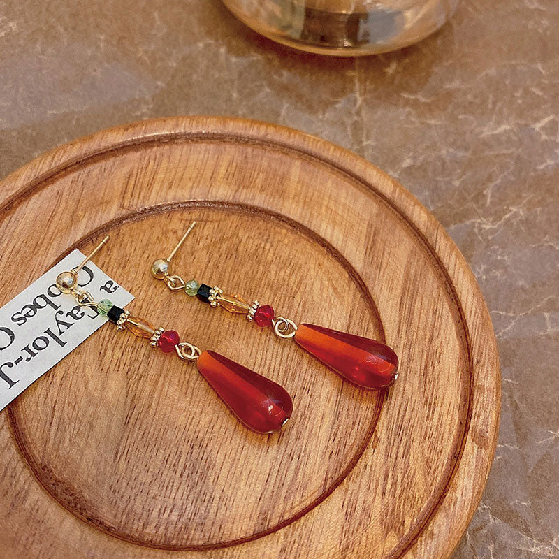 Earring Stud Long Teardrop Shaped Retro XLA1277