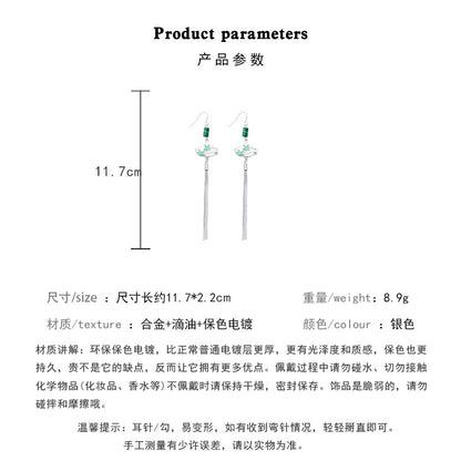 Earring Hook Long Retro Hollow Fan Tassel XLA1568