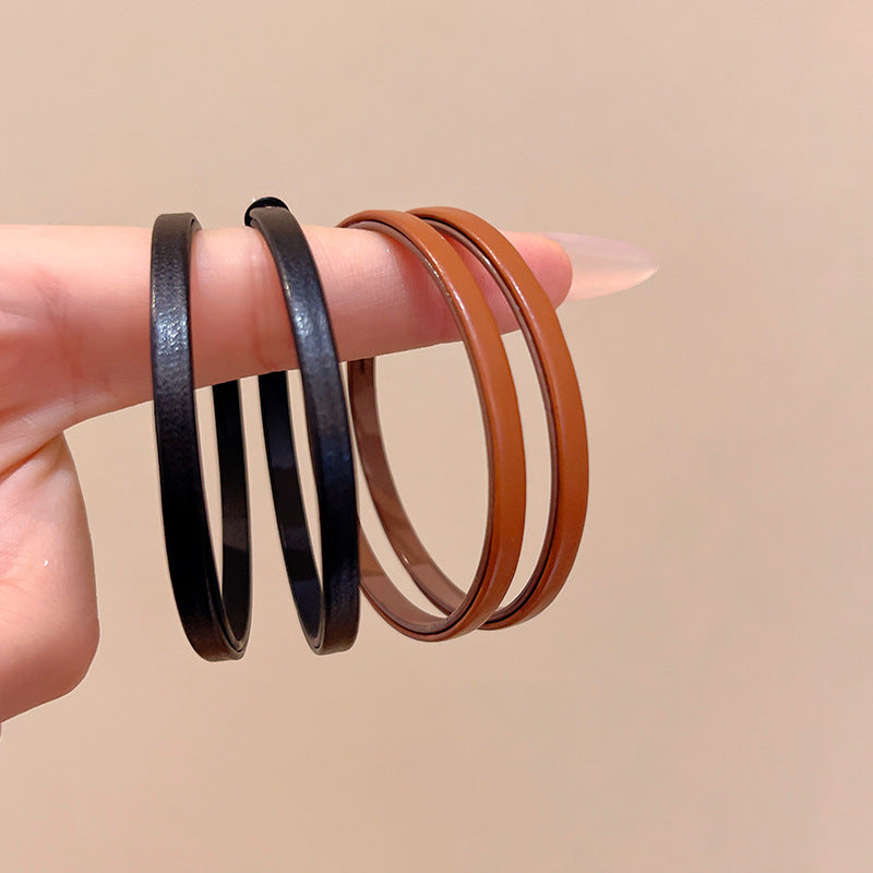 Earring Hoop Retro Niche Leather Plain XLA1956