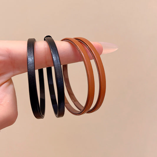 Earring Hoop Retro Niche Leather Plain XLA1956