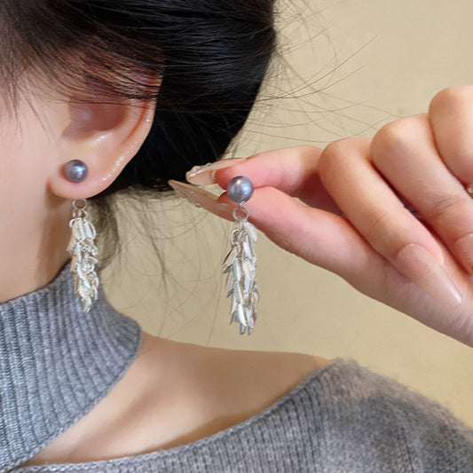 Earring Stud Long Tassel Wheat Ear XLA2031