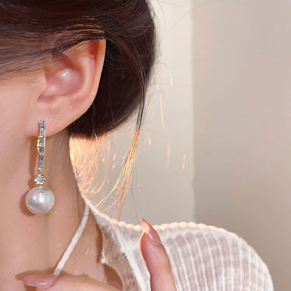 Earring Hoop Elegant and Atmospheric Pearl XLA2237