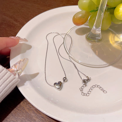 Necklace Simple Cold Style Silver Love Pendant XNX1592