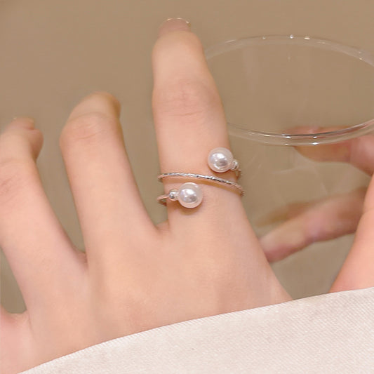 Ring Multi Layer Stacking Pearl XRJ0937