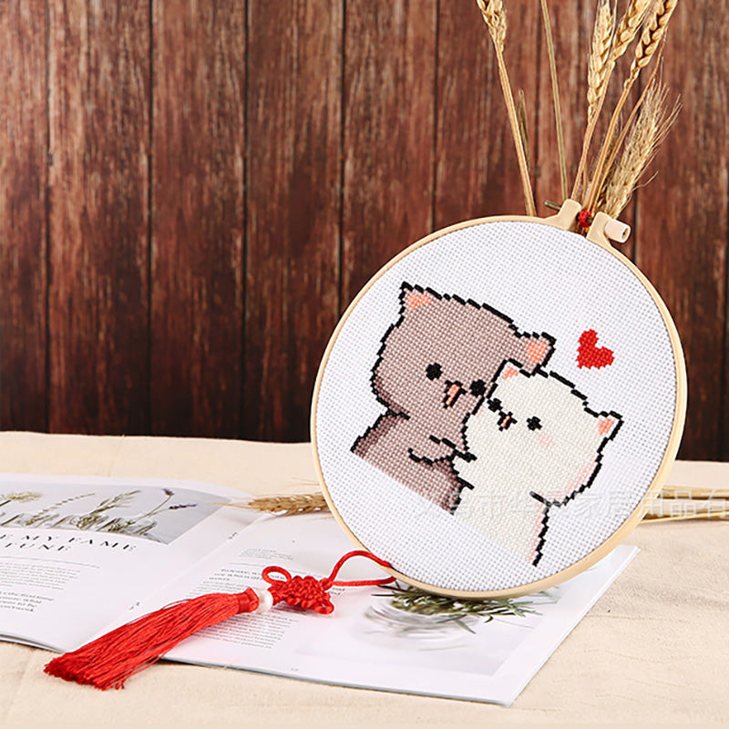 DIY Craft Sulam Kristik Strimin Cross Stitch Sodastitch Karakter Lucu