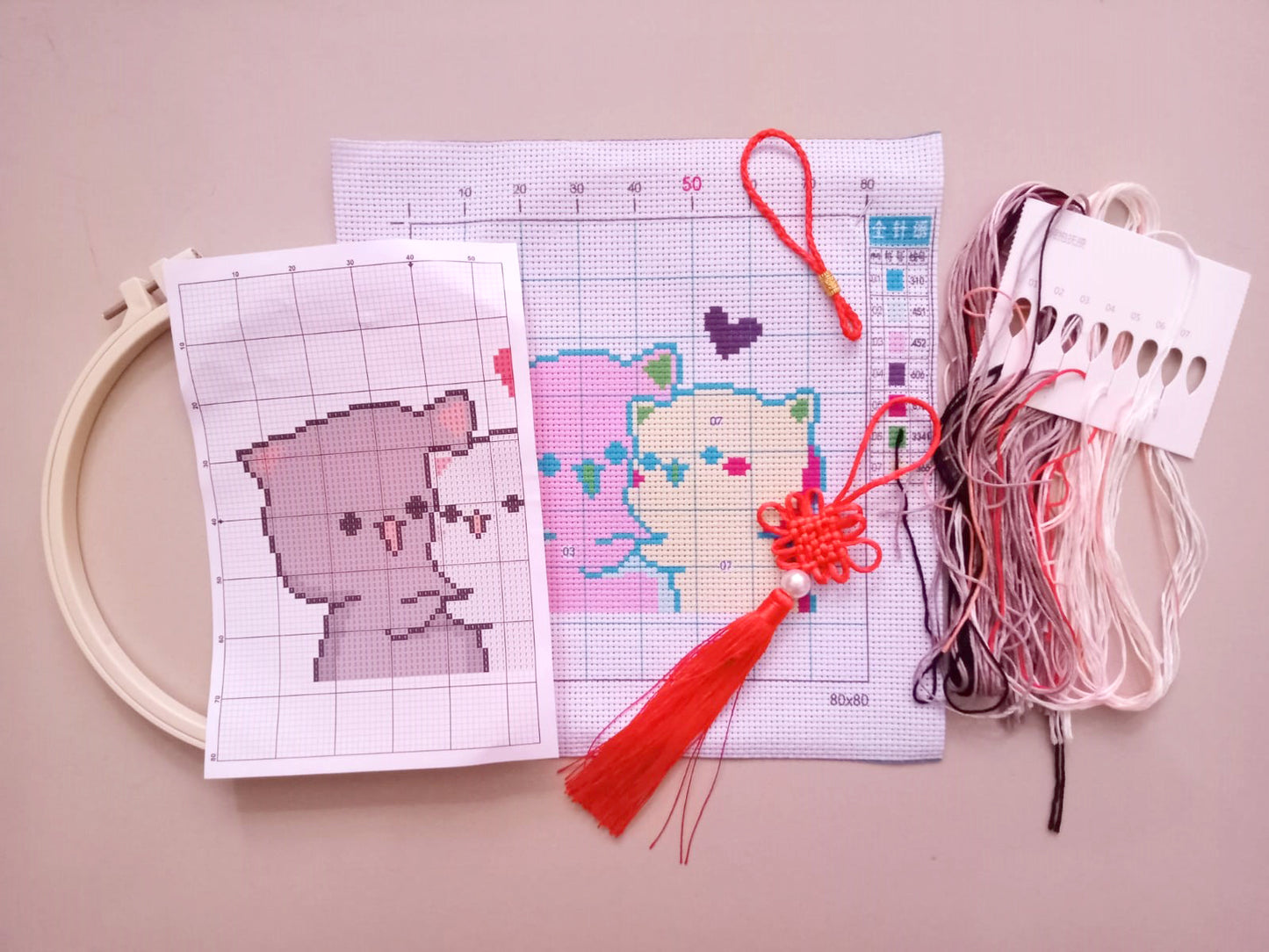 DIY Craft Sulam Kristik Strimin Cross Stitch Sodastitch Karakter Lucu
