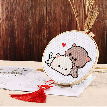 DIY Craft Sulam Kristik Strimin Cross Stitch Sodastitch Karakter Lucu