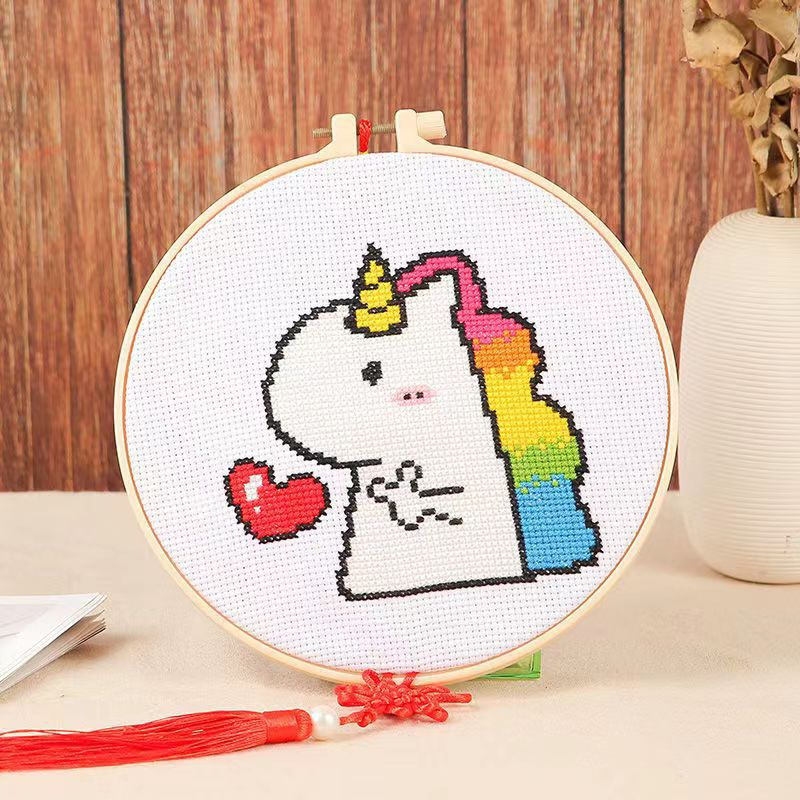 DIY Craft Sulam Kristik Strimin Cross Stitch Sodastitch Karakter Lucu