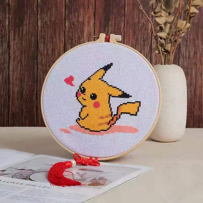 DIY Craft Sulam Kristik Strimin Cross Stitch Sodastitch Karakter Lucu