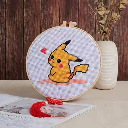DIY Craft Sulam Kristik Strimin Cross Stitch Sodastitch Karakter Lucu