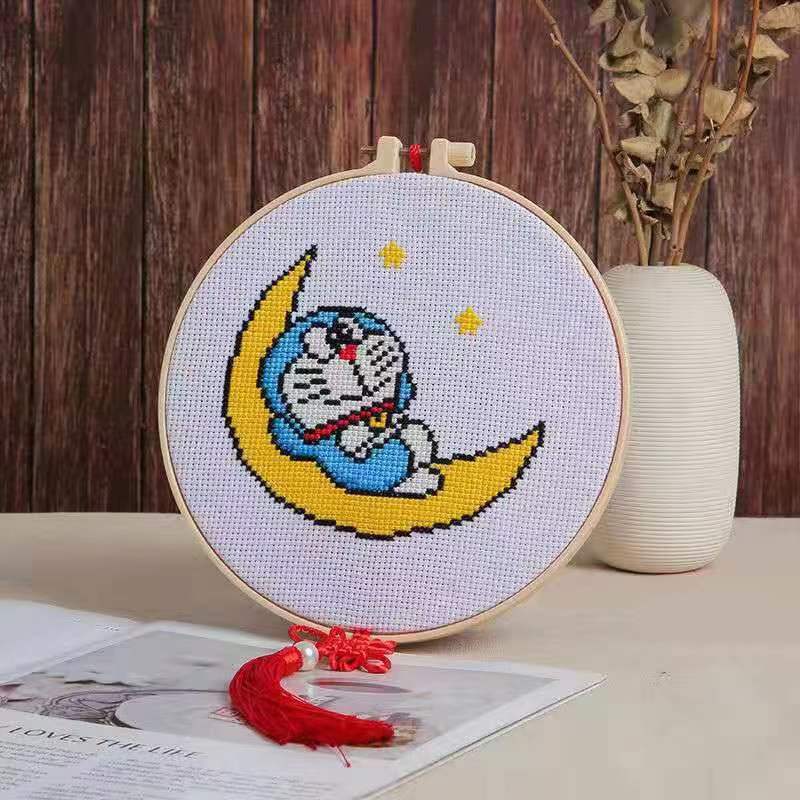 DIY Craft Sulam Kristik Strimin Cross Stitch Sodastitch Karakter Lucu