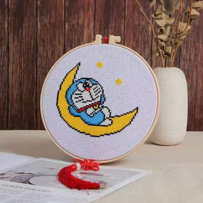 DIY Craft Sulam Kristik Strimin Cross Stitch Sodastitch Karakter Lucu