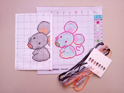 DIY Craft Sulam Kristik Strimin Cross Stitch Sodastitch Zodiac Animal