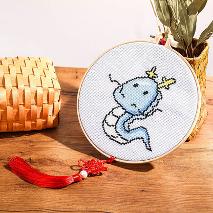 DIY Craft Sulam Kristik Strimin Cross Stitch Sodastitch Zodiac Animal