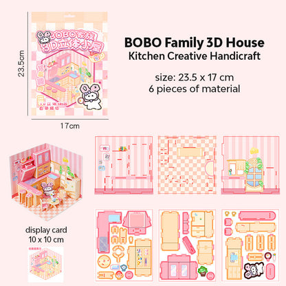 Puzzle 3D Foam House Mainan Edukasi Craft Anak Miniatur Jigsaw Besar Seri Interior Rumah YCA0357