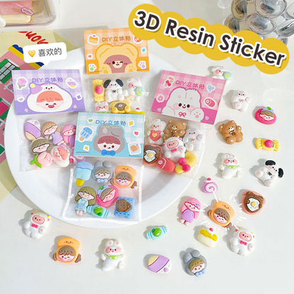 Stiker Timbul 3D DIY Sticker Deco Resin Kartun Botol Air Minum Tumbler Lucu