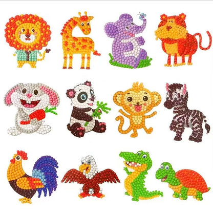 DIY 5D Diamond Painting Sticker Animal Series Stiker Set Seri Binatang D