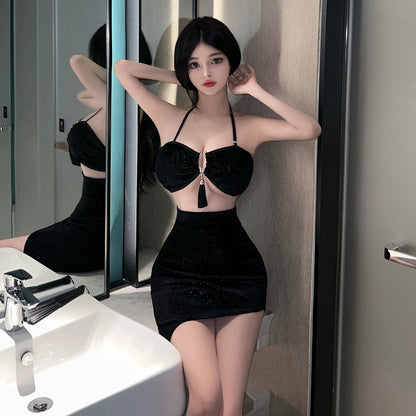 Lingerie Two Pieces Slant Skirt ZU0838