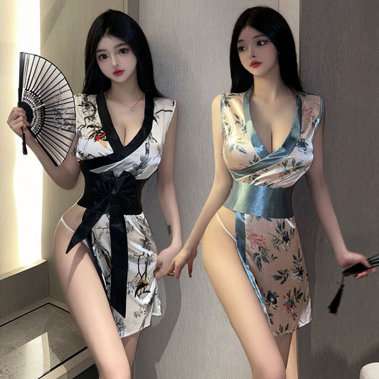 Lingerie Robe Kimono Sleeveless Open Side ZU0888