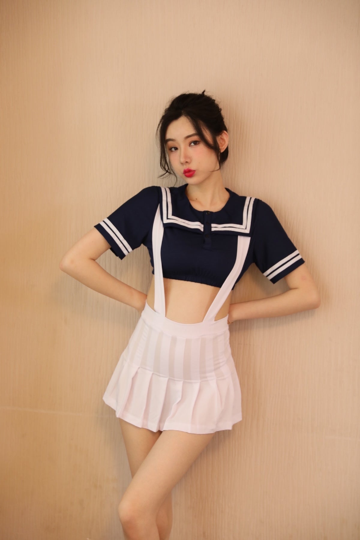 Lingerie Costume Student Top and Suspender Skirt ZU1206