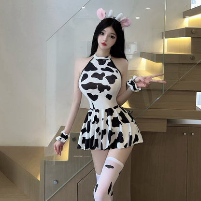 Lingerie Costume Cow Babydoll Halter ZU1525